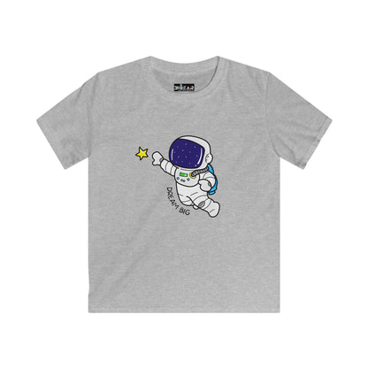 Dream Big Space Graphic. Kids Softstyle Tee