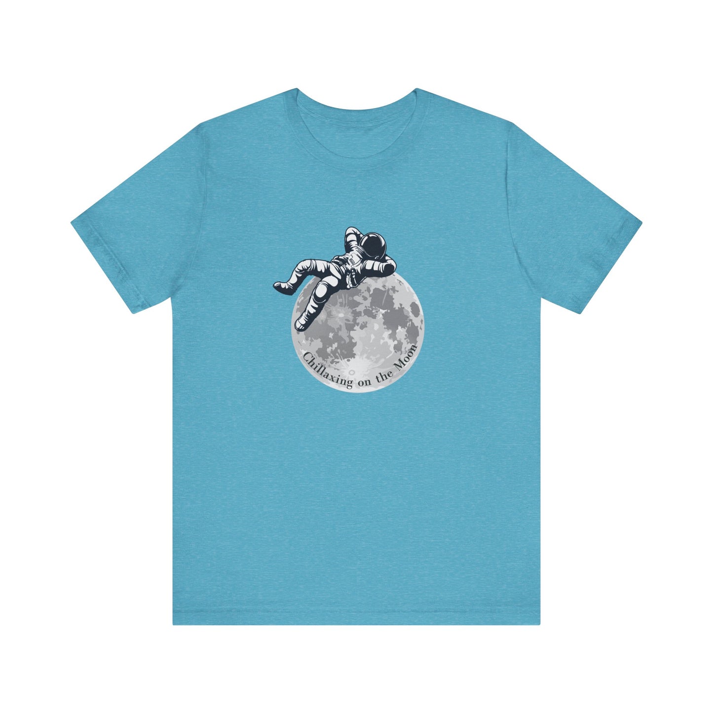 Chillaxing on the Moon. Unisex Jersey Short Sleeve Tee