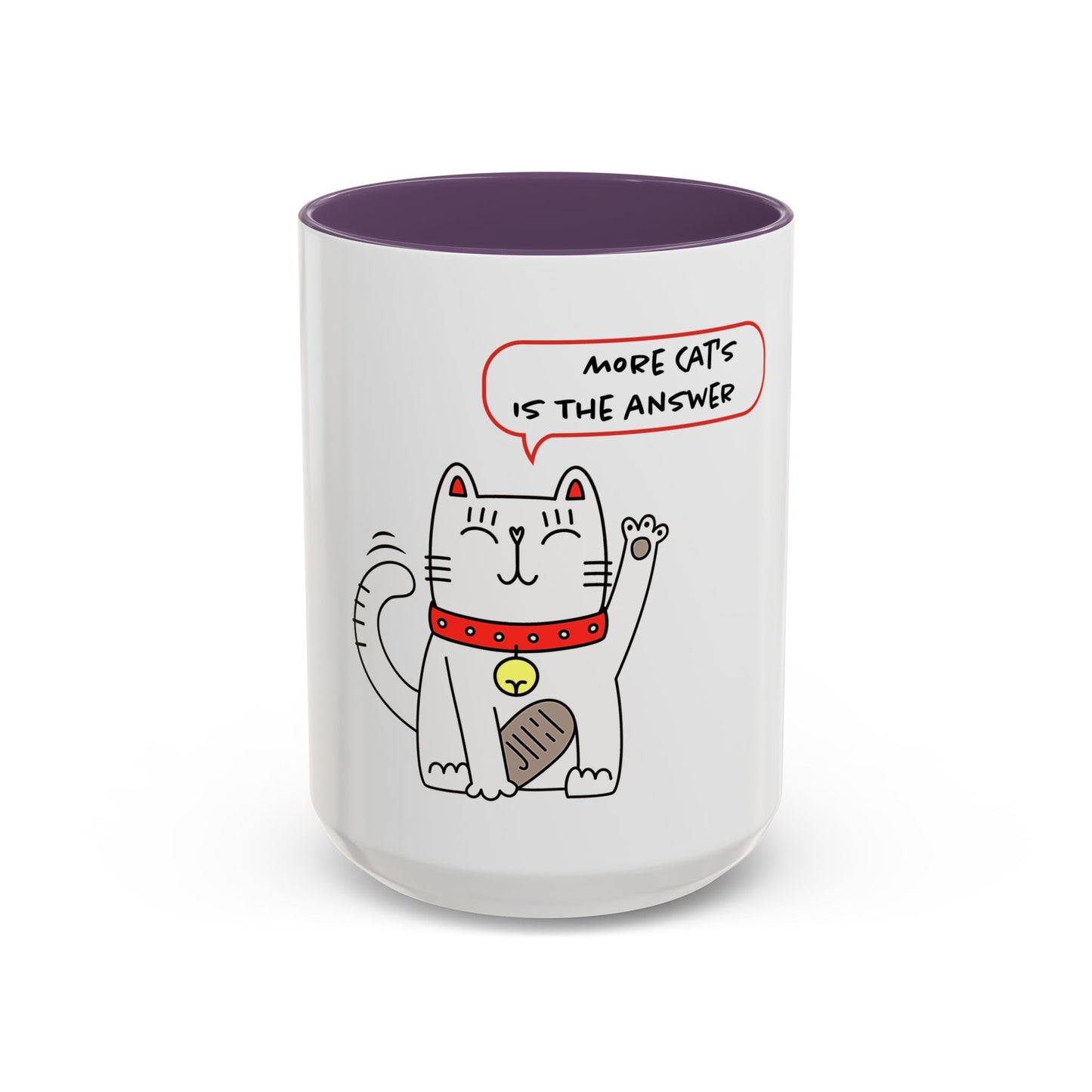 Oliver Says More Cats Is The Answer. Accent Coffee Mug, 11oz