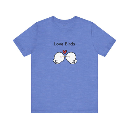 White Canary Love Birds. Unisex Jersey Short Sleeve Tee