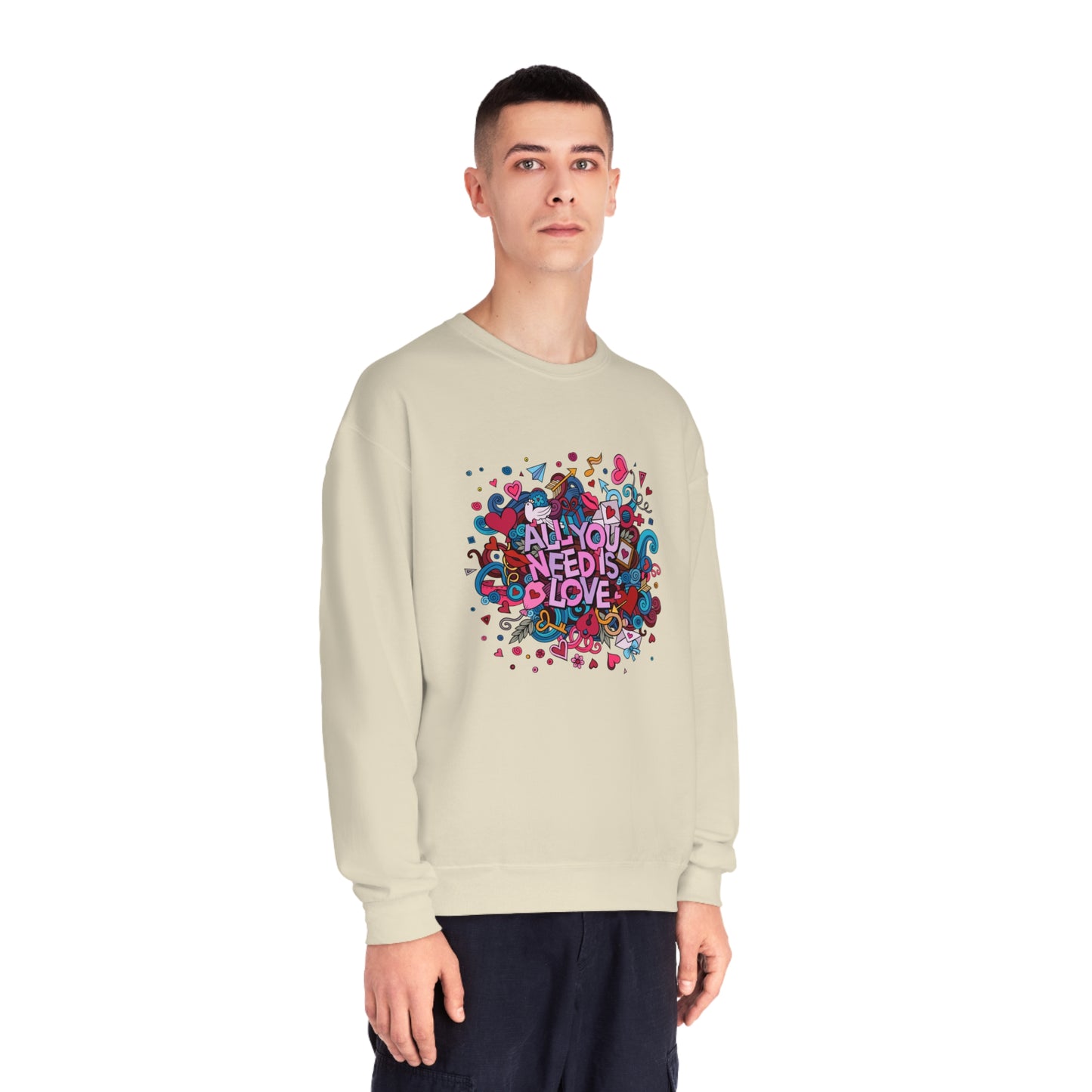 All You Need Is Love. Unisex NuBlend® Crewneck Sweatshirt