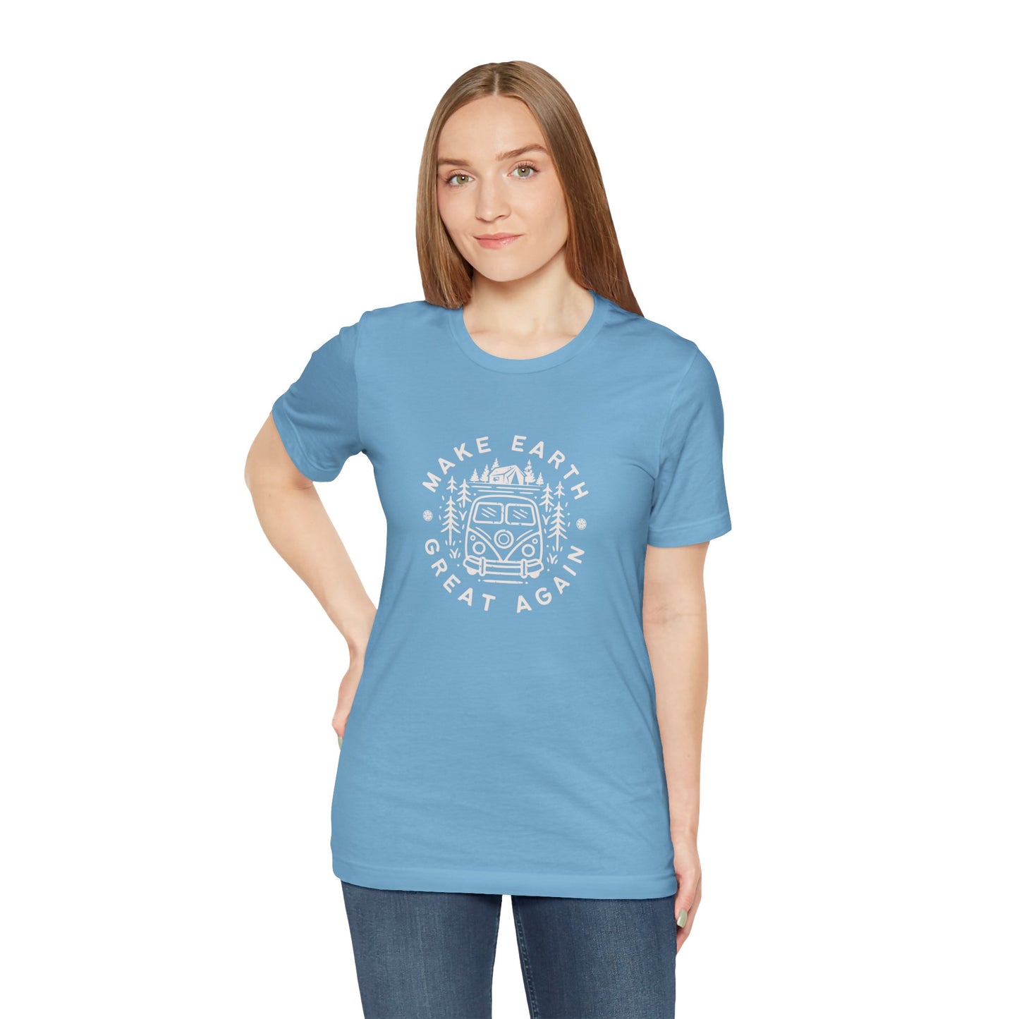 Make Earth Great Again. Relaxed mind. Unisex Jersey Short Sleeve Tee