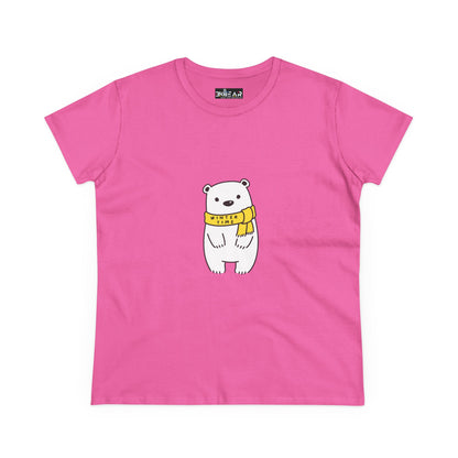 Winter Time BK Bear. .  Women's Midweight Cotton Tee