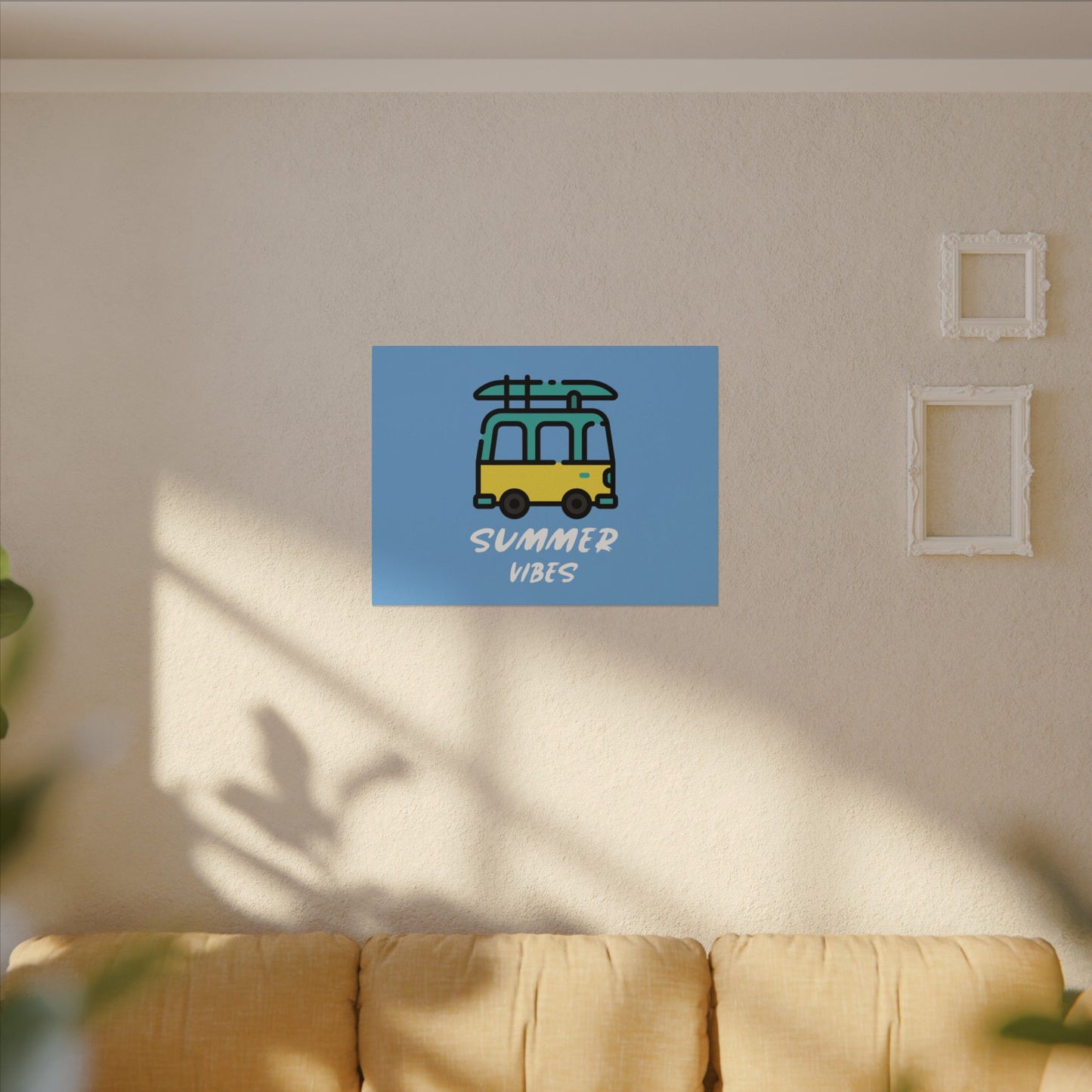 Summer Vibes Canoe on Van. Canvas Gallery Wraps