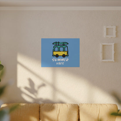 Summer Vibes Canoe on Van. Canvas Gallery Wraps