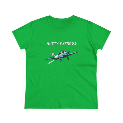Nutty's Express Delivery. Always On-Time.. Women's Midweight Cotton Tee