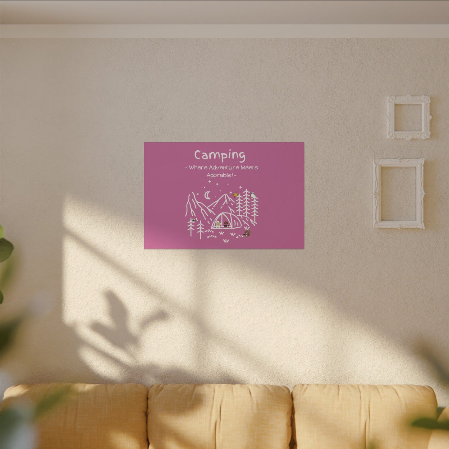 Camping. Where Adventure Meets Cuteness. Canvas Gallery Wraps