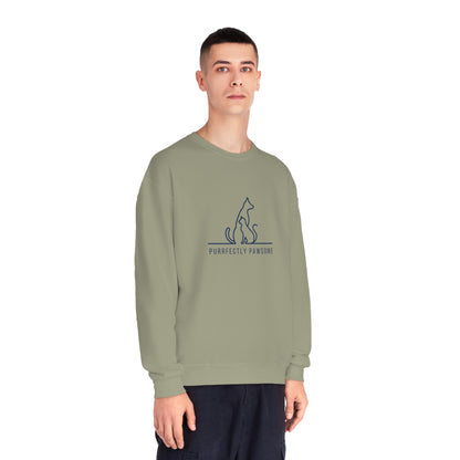 Purrfectly Pawsome Dog an Cat Silhouette. Unisex NuBlend® Crewneck Sweatshirt