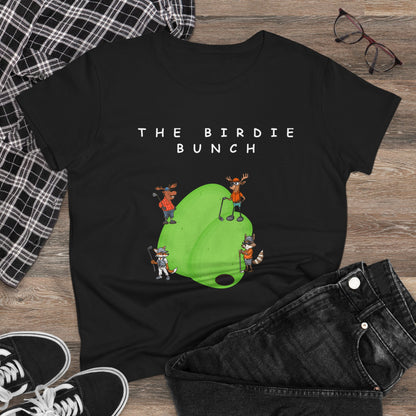 The Birdie Bunch.  Midweight Women's Cotton Tee.
