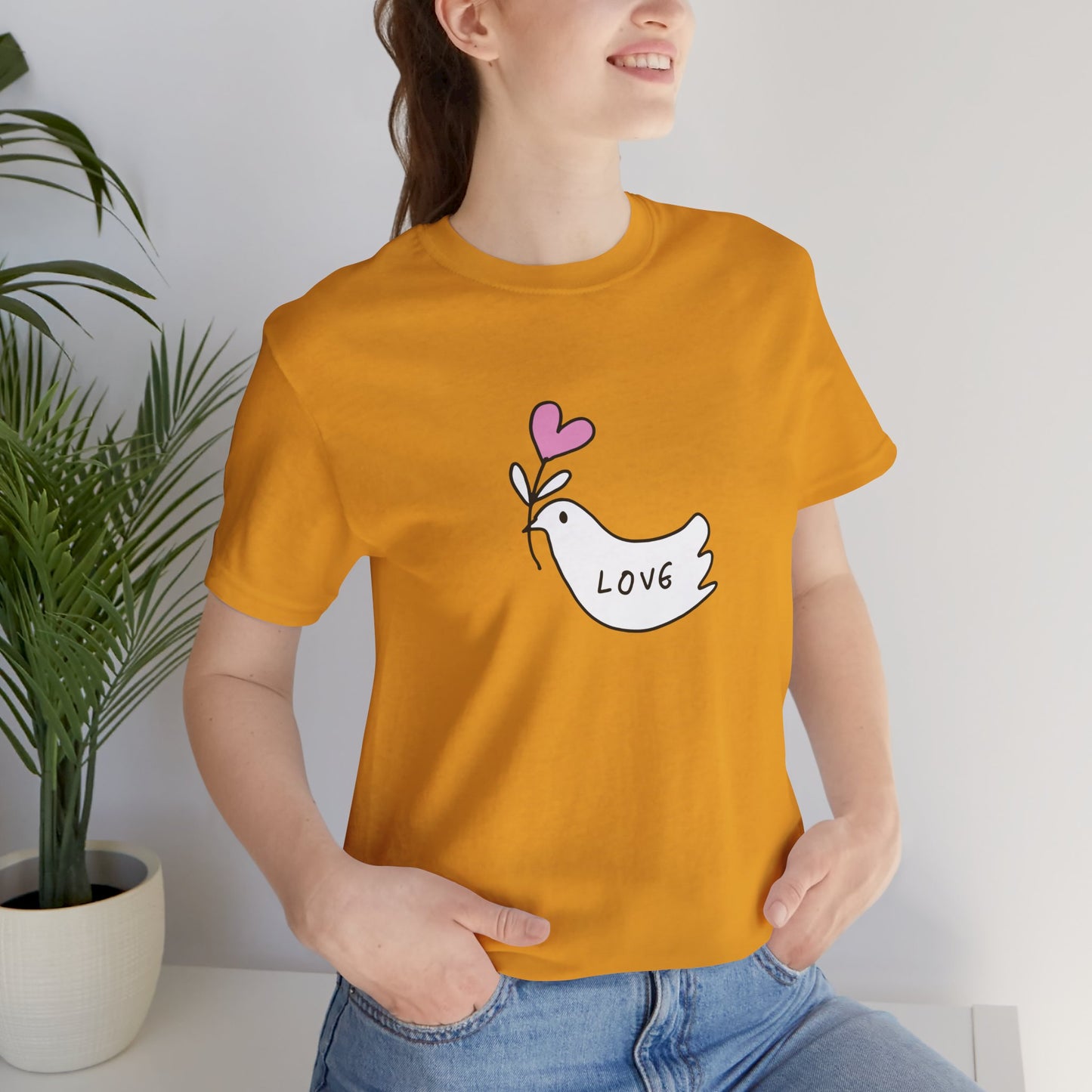 Love. Dove. Unisex Jersey Short Sleeve Tee