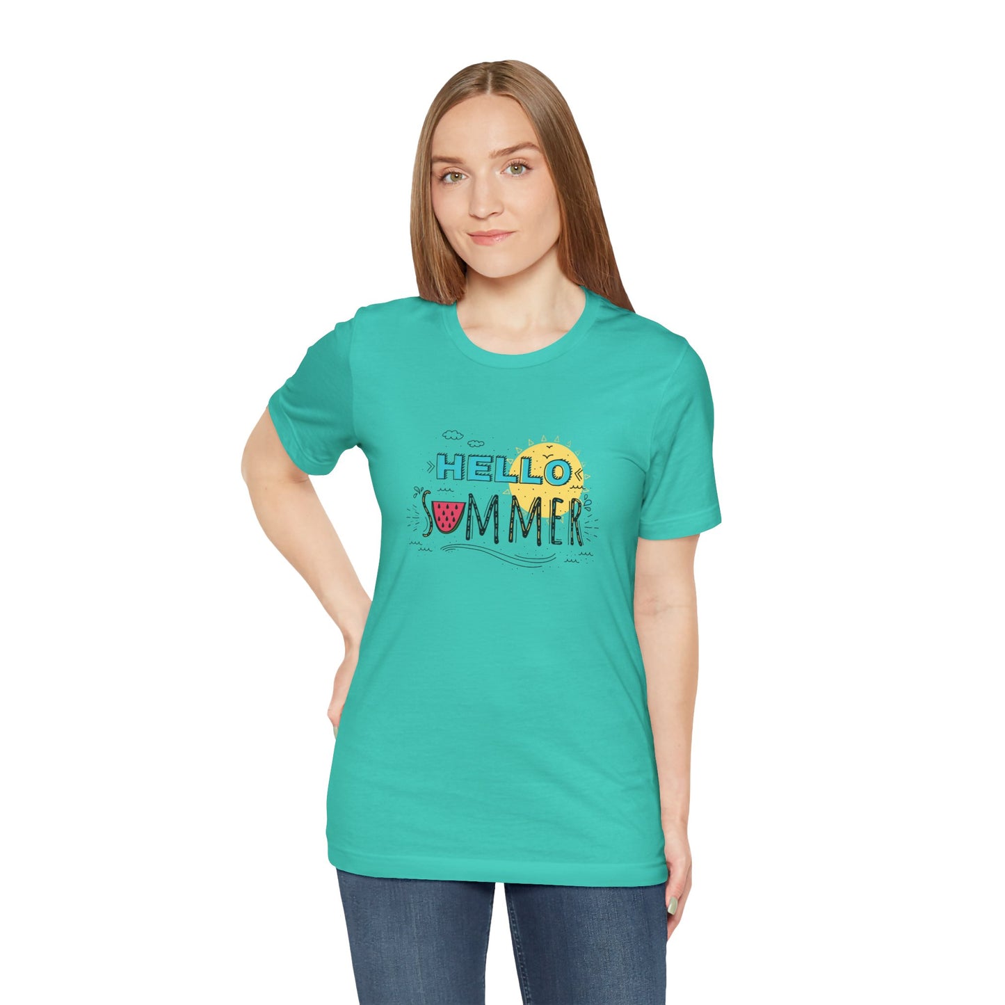 Hello Summer. Unisex Jersey Short Sleeve Tee