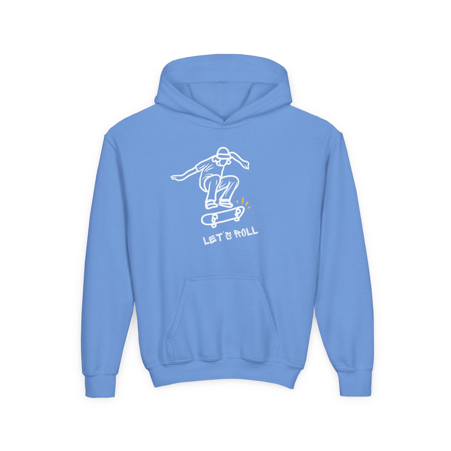 Let's Roll Skateboarder. Kids Hoodie