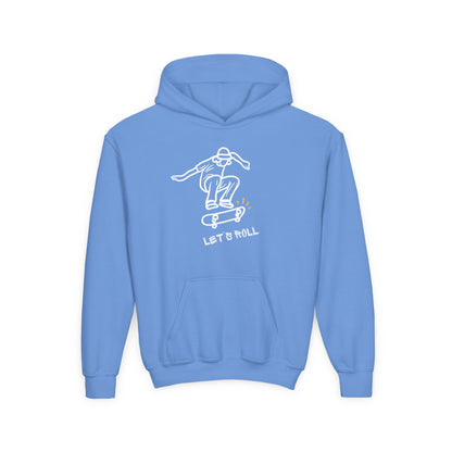 Let's Roll Skateboarder. Kids Hoodie