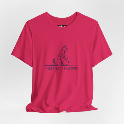 Purrfectly Pawsome. Unisex Jersey Short Sleeve Tee