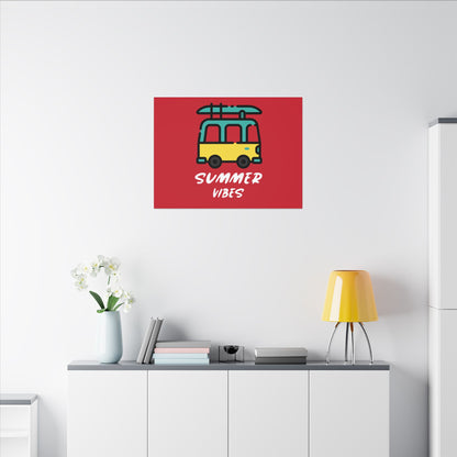 Summer Vibes Canoe on Van. Canvas Gallery Wraps