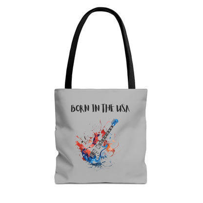 Born In The USA Guitar. Gray Tote Bag