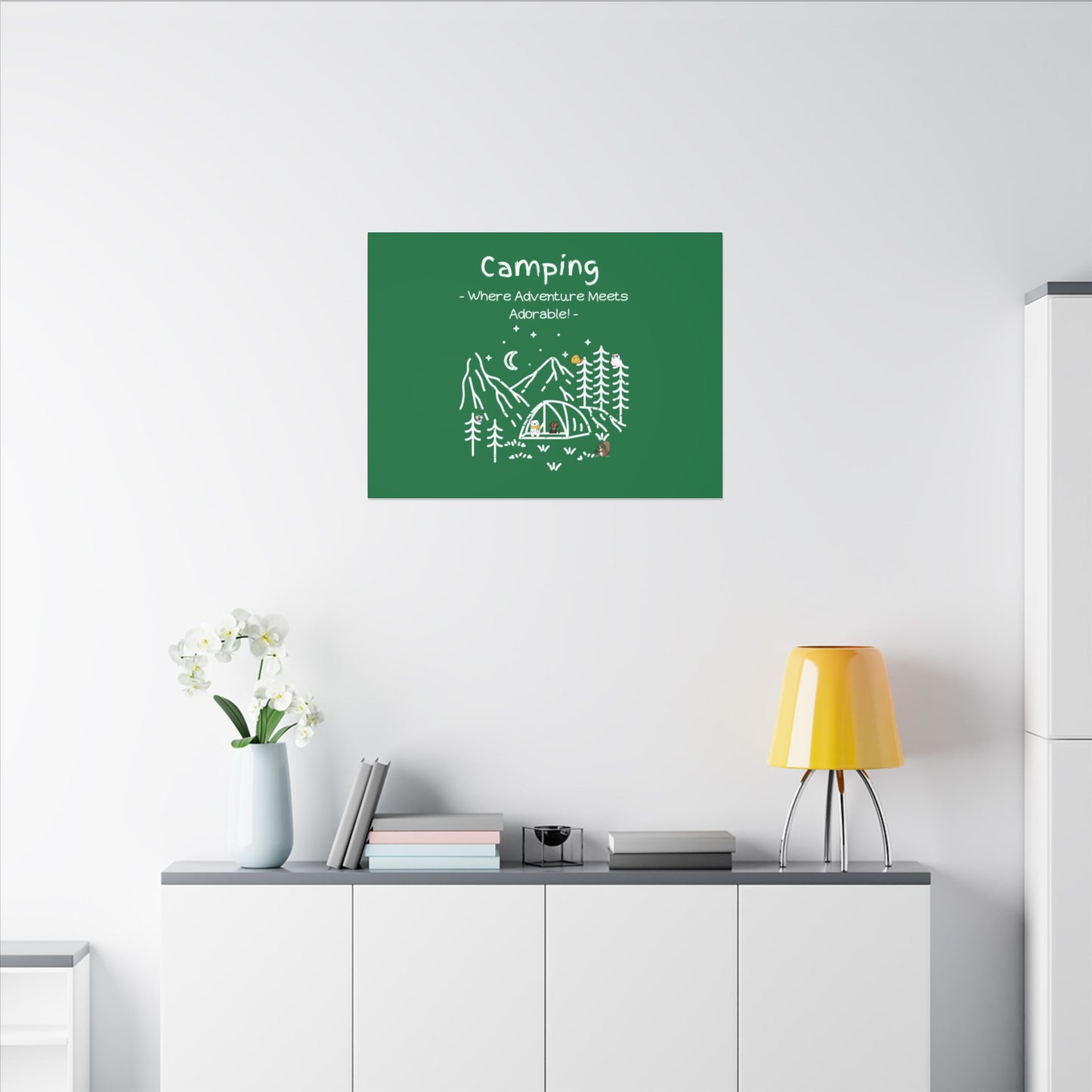 Camping. Where Adventure Meets Cuteness. Canvas Gallery Wraps
