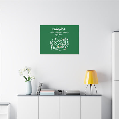 Camping. Where Adventure Meets Cuteness. Canvas Gallery Wraps
