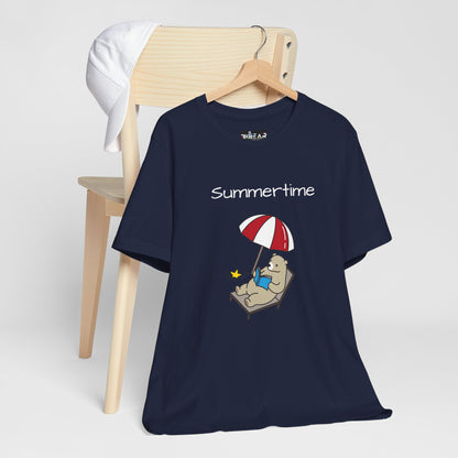Summertime. Bear.  Unisex Jersey Short Sleeve Tee
