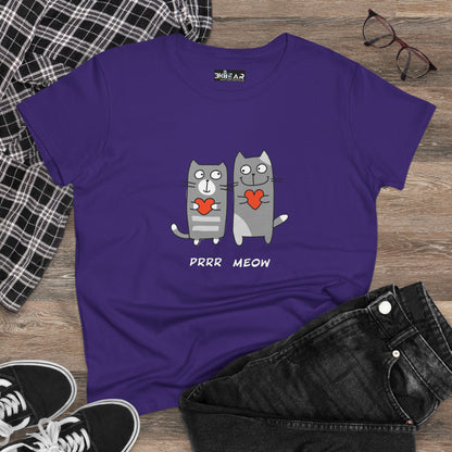 Happy Cat's. Prrr Meow. Women's Midweight Cotton Tee