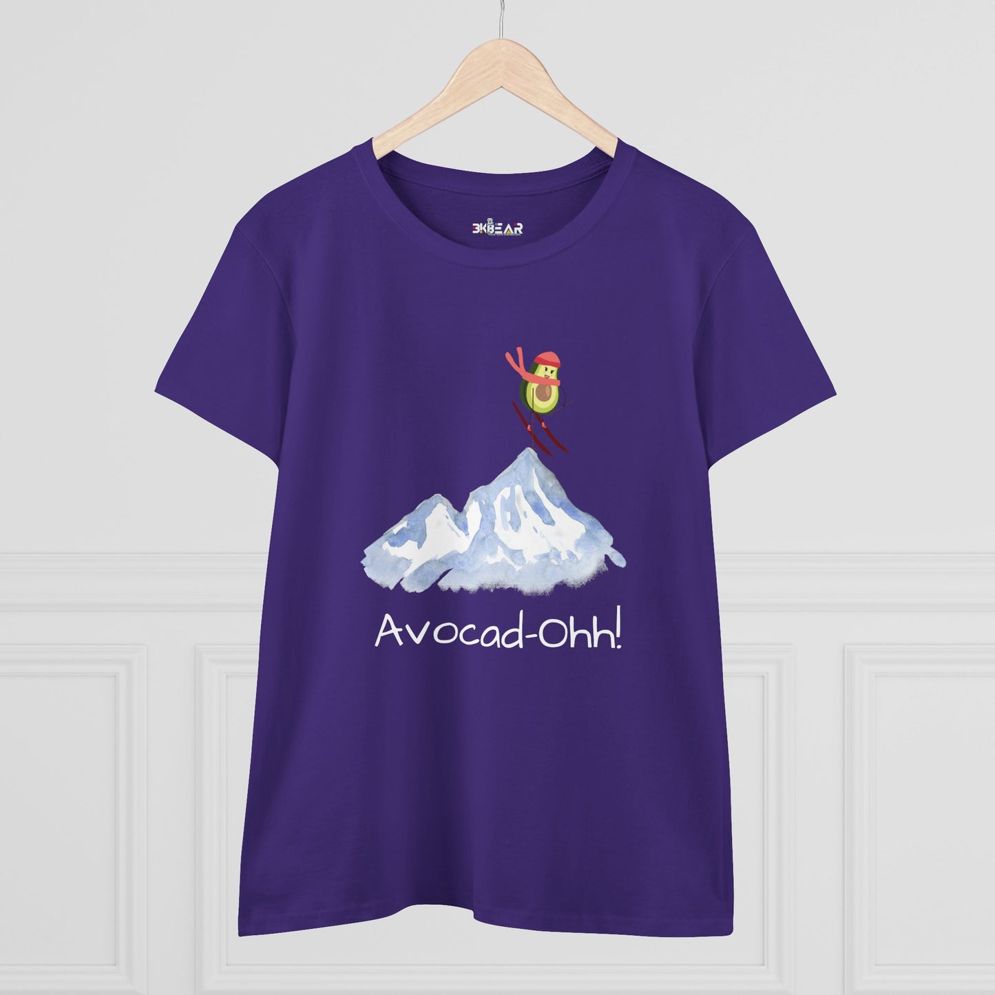 “Avocad‑Ohh” Women’s Avocado Graphic Tee – Midweight Cotton Shirt