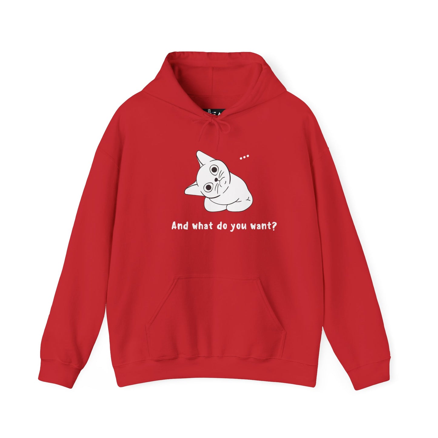 Vexing Cat Wondering What You Want.  Unisex Hooded Sweatshirt.