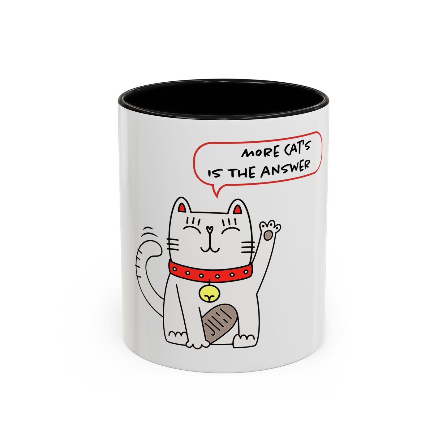 Oliver Says More Cats Is The Answer. Accent Coffee Mug, 11oz