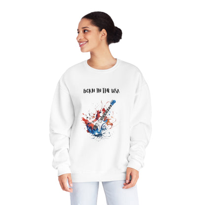 Born In The USA Guitar. Unisex NuBlend® Crewneck Sweatshirt