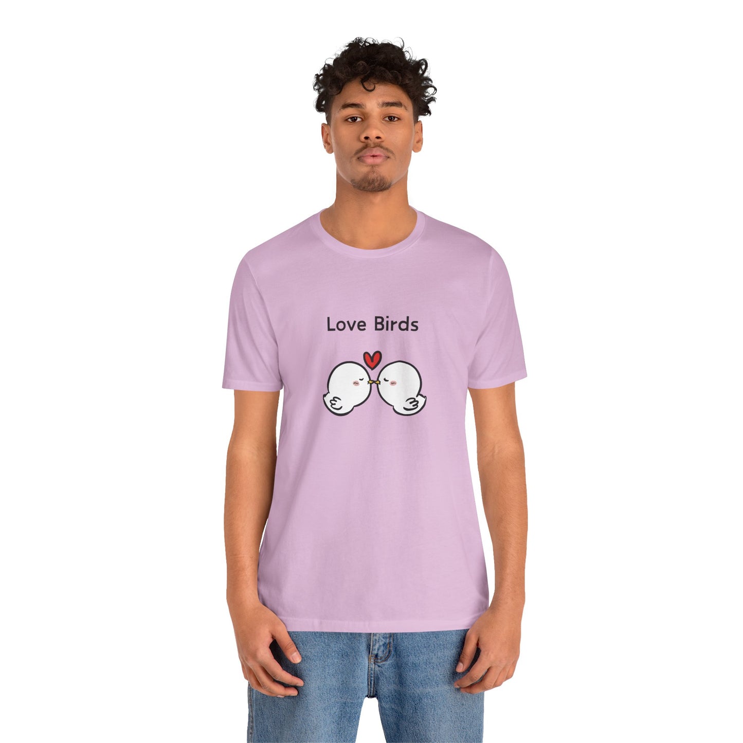 Love Birds Boyfriend T Graphic. Unisex Jersey Short Sleeve Tee