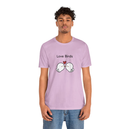 Love Birds Boyfriend T Graphic. Unisex Jersey Short Sleeve Tee