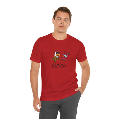 Burrowing Owl. Can You Hear Me Now? Unisex Jersey Short Sleeve Tee