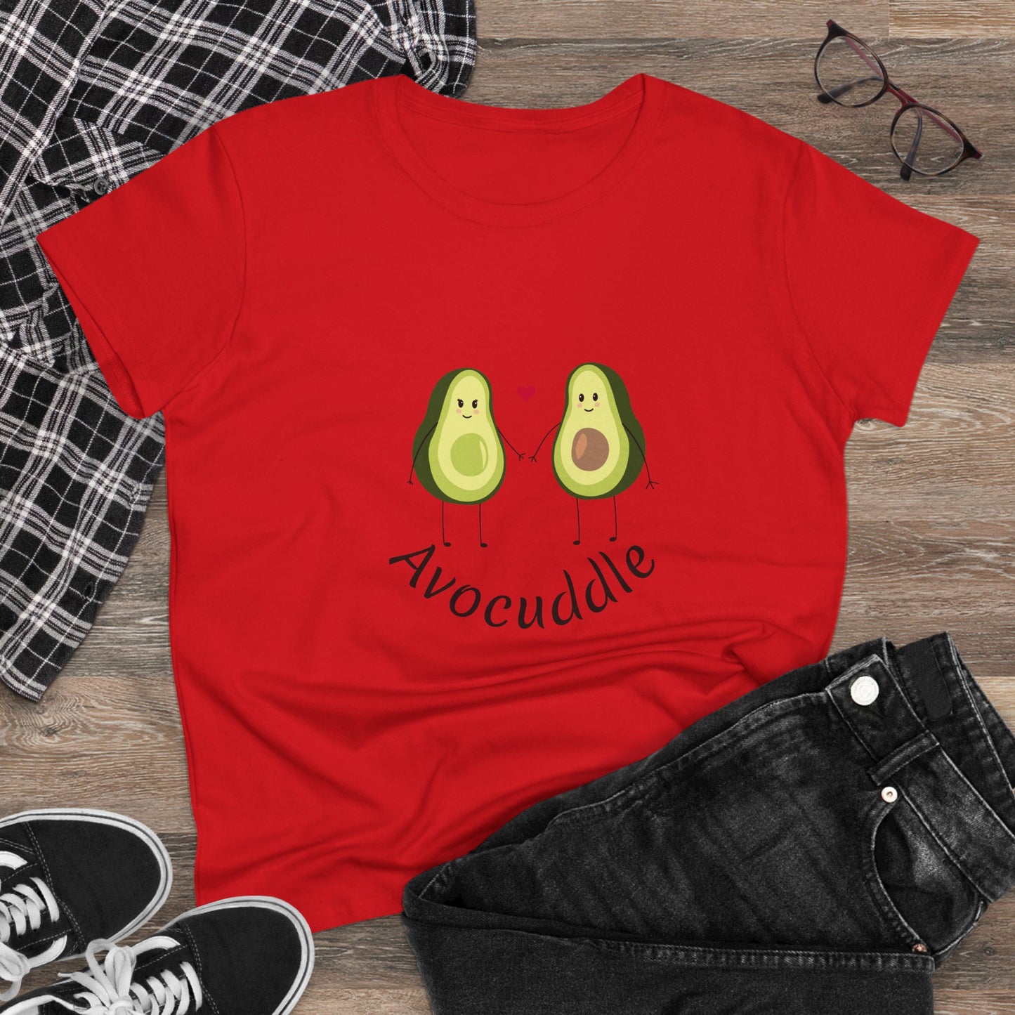 Avocuddle. Women's Midweight Cotton Tee