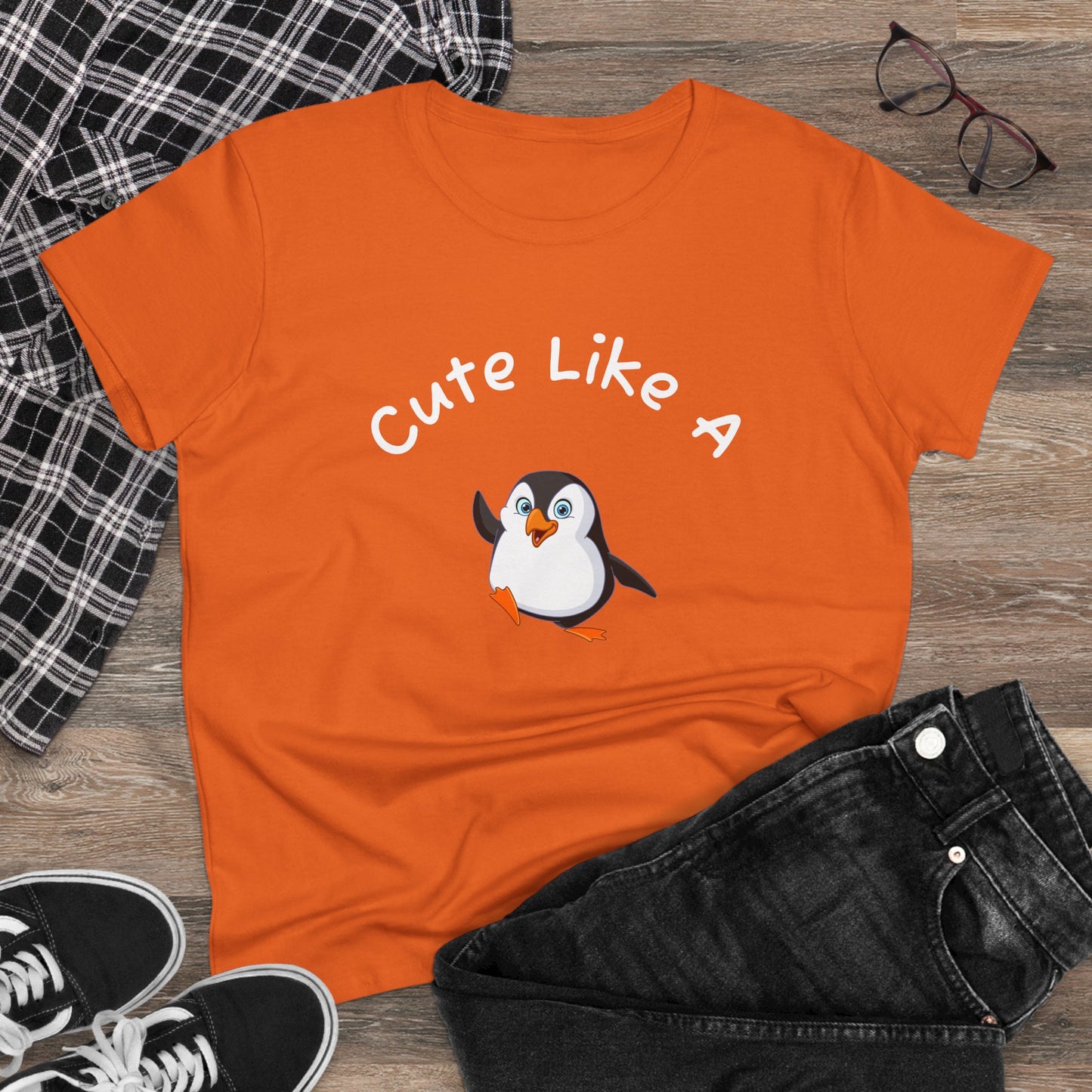 Cute Like a Penguin – Penguin Graphic T-Shirt for Women