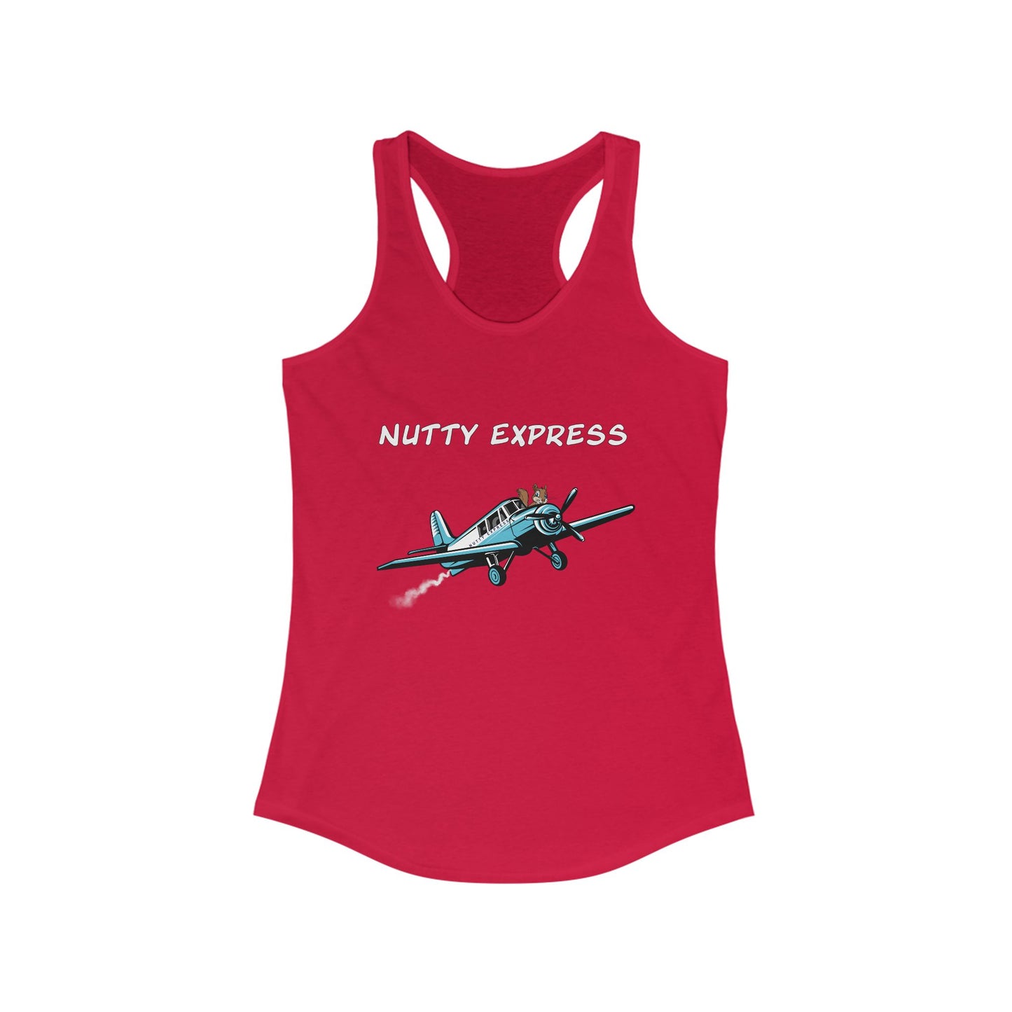 Nutty's Express Delivery. Always On-Time. Women's Ideal Racerback Tank