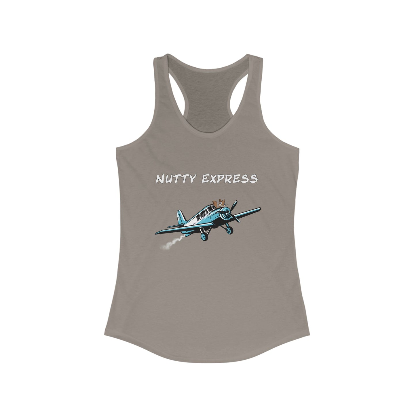 Nutty's Express Delivery. Always On-Time. Women's Ideal Racerback Tank
