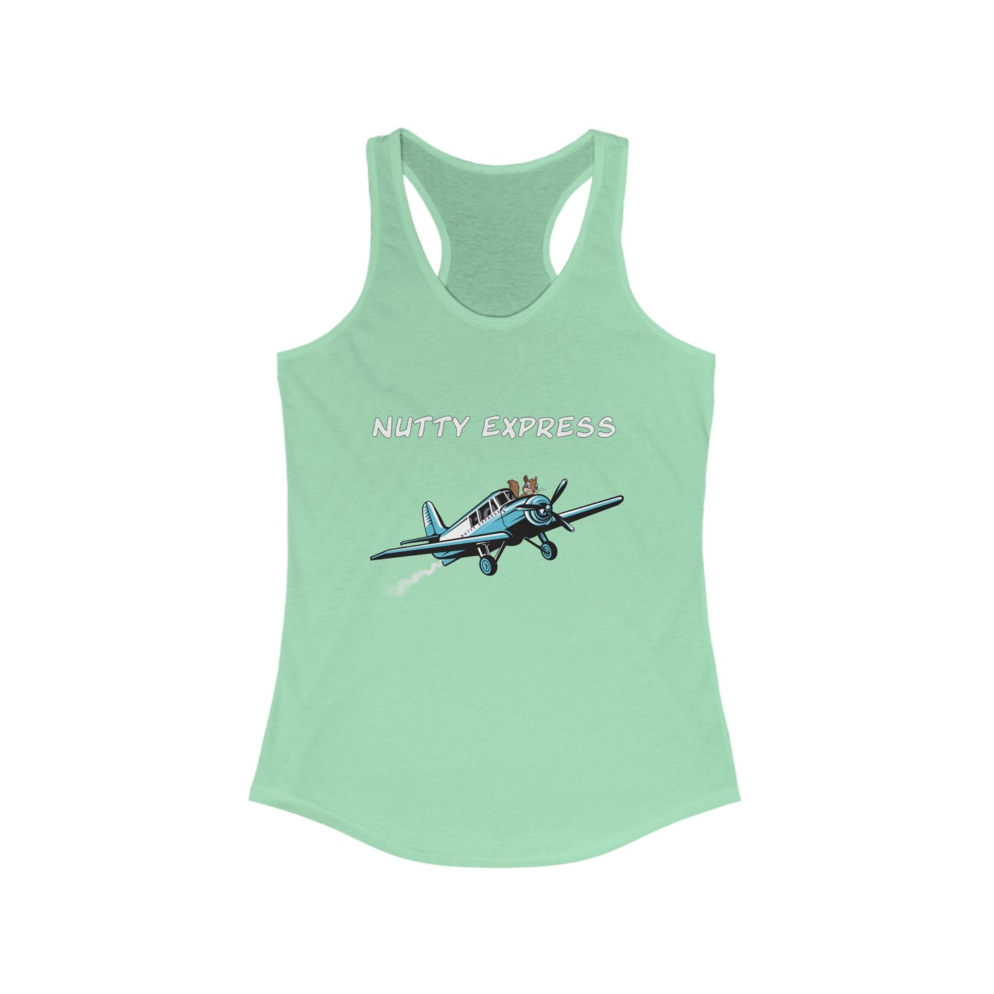 Nutty's Express Delivery. Always On-Time. Women's Ideal Racerback Tank