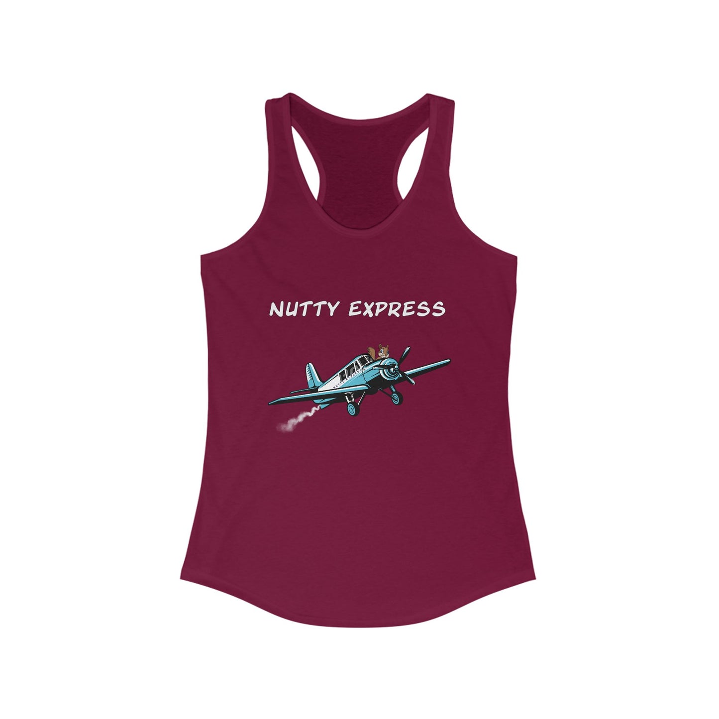 Nutty's Express Delivery. Always On-Time. Women's Ideal Racerback Tank