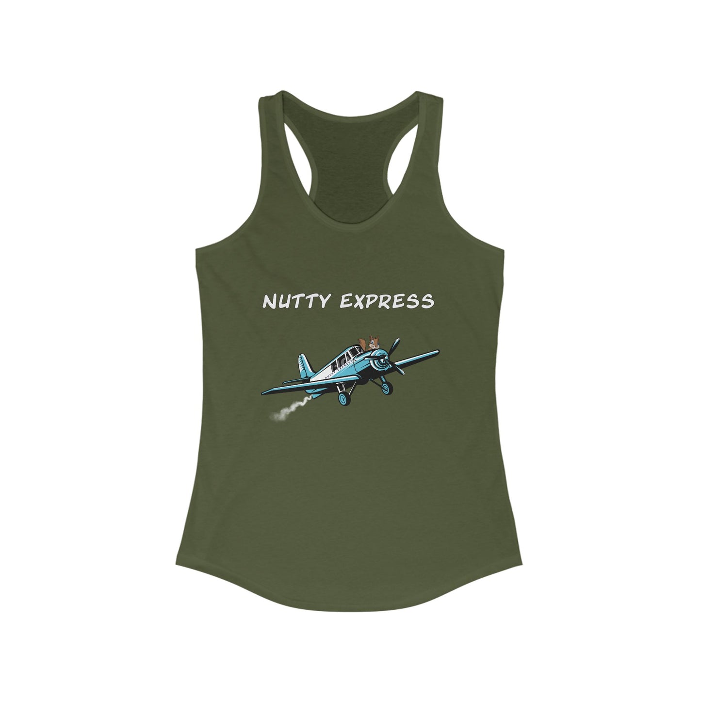 Nutty's Express Delivery. Always On-Time. Women's Ideal Racerback Tank