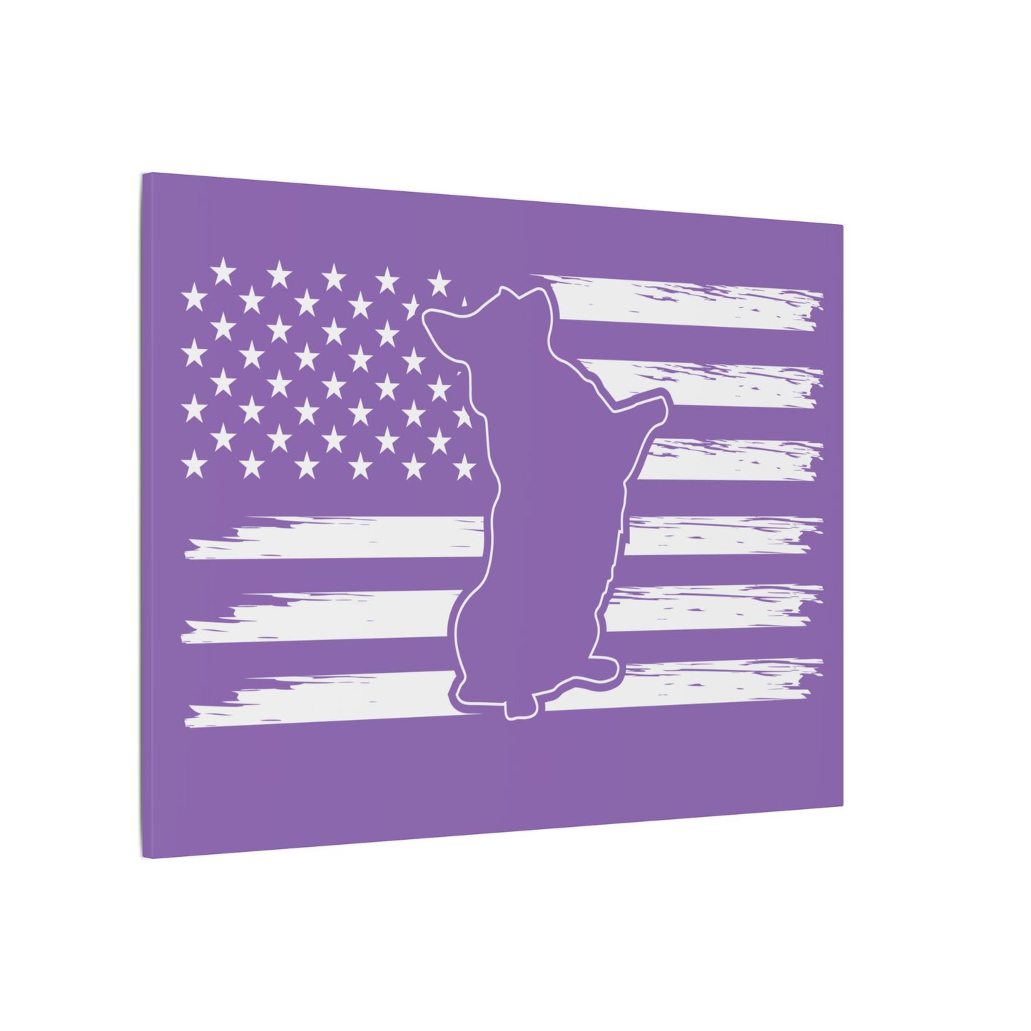 Charlie The American Flag Dog. Canvas Gallery Wraps