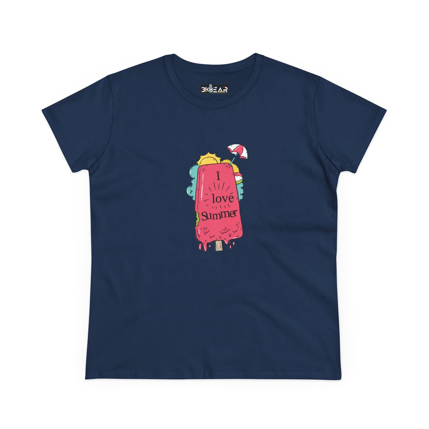I Love Summer. Women's Midweight Cotton Tee