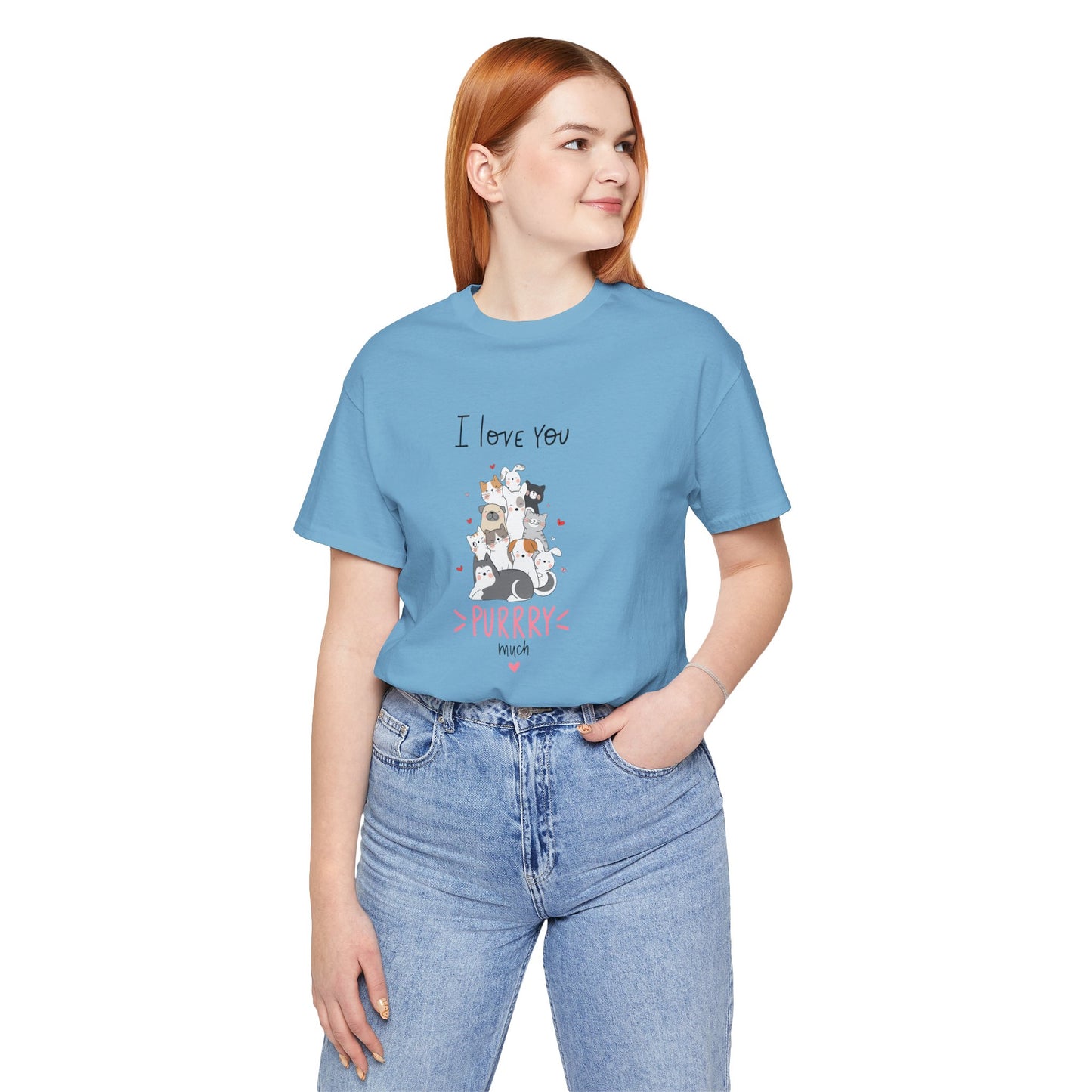 Adorable Animals that Love You Purry Much. Unisex Jersey Short Sleeve Tee