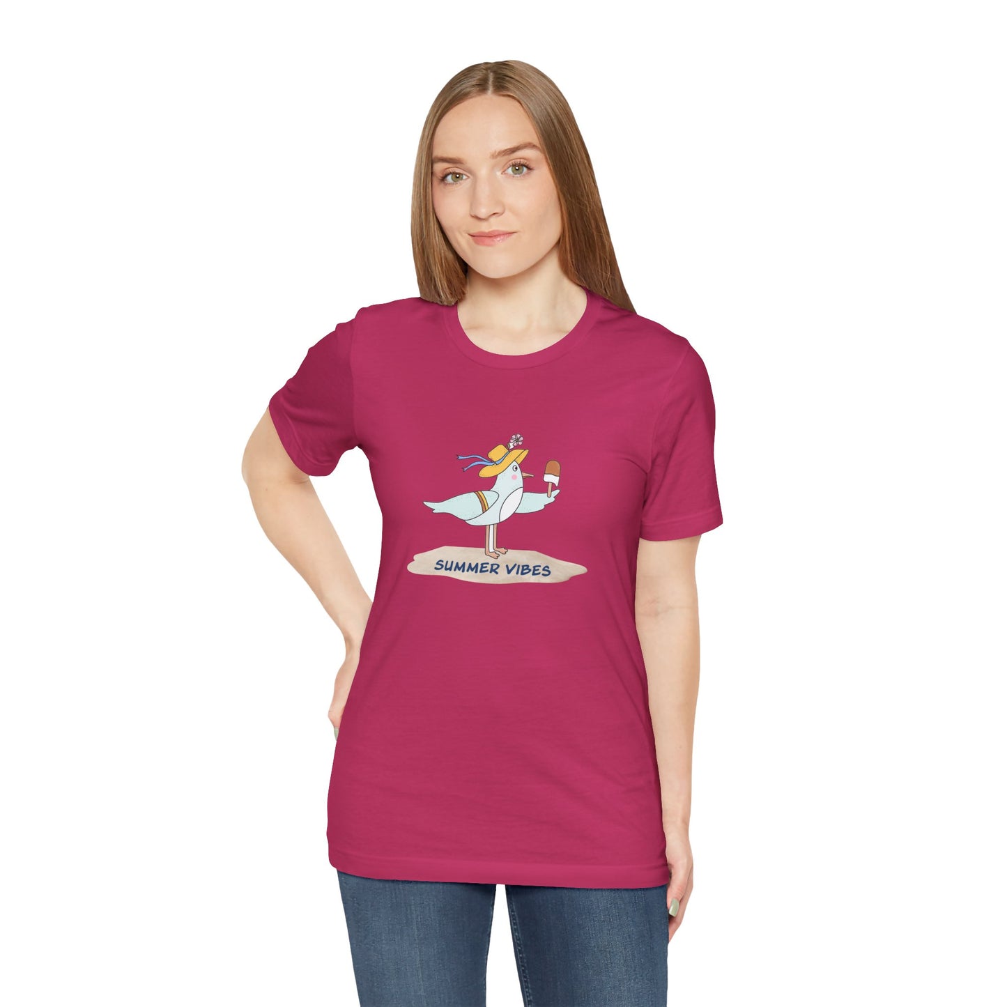 Regal Seagull Summer Vibes. Unisex Jersey Short Sleeve Tee