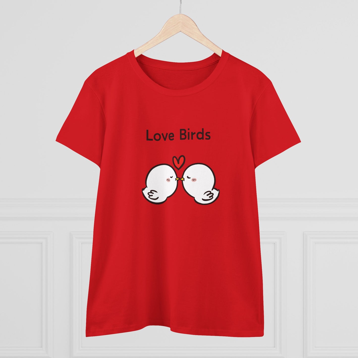 Love Birds Sweet Tees. Women's Midweight Cotton Tee