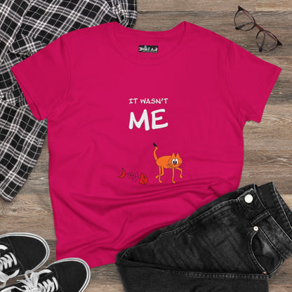 Leo The Cat Didn't Do It. Women's Midweight Cotton Tee