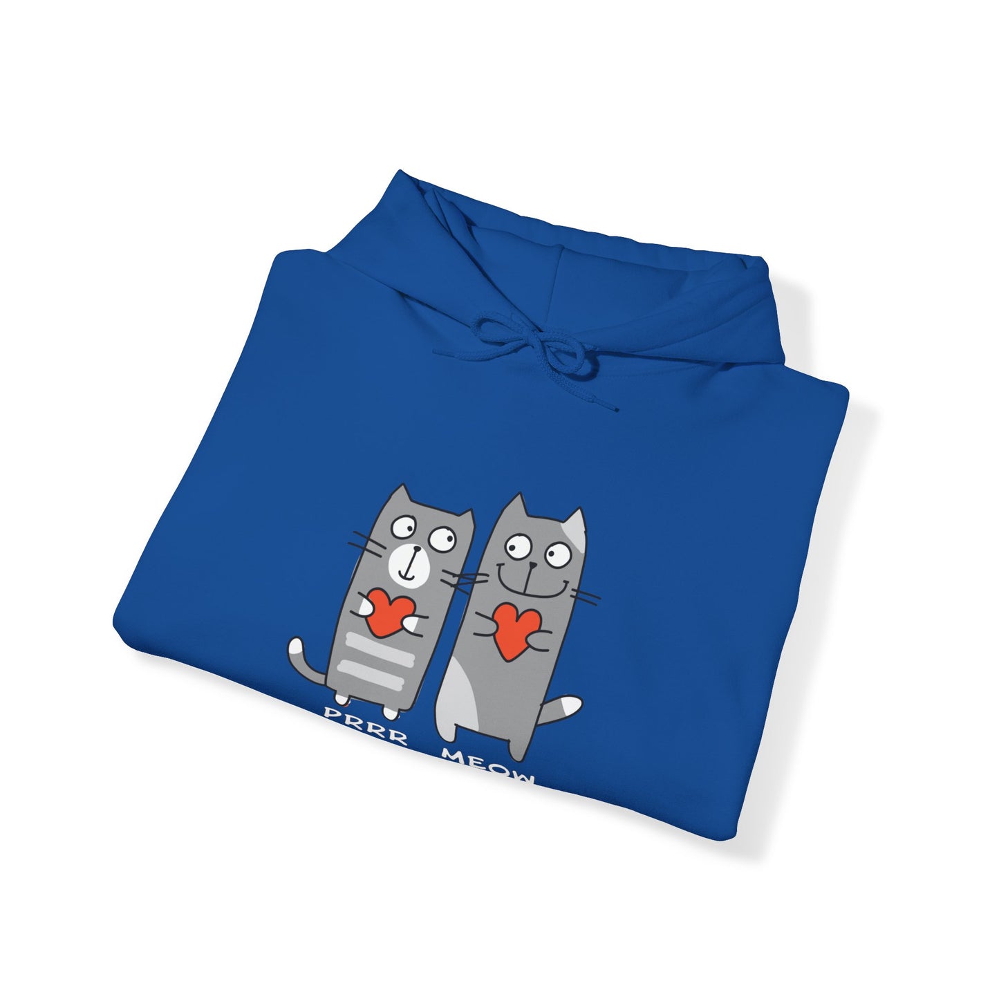 Happy Cat's. Prrr Meow. Unisex Hooded Sweatshirt.