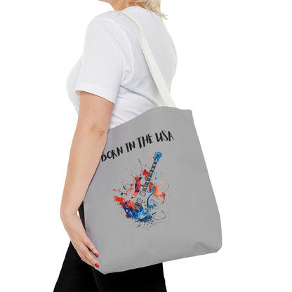 Born In The USA Guitar. Gray Tote Bag