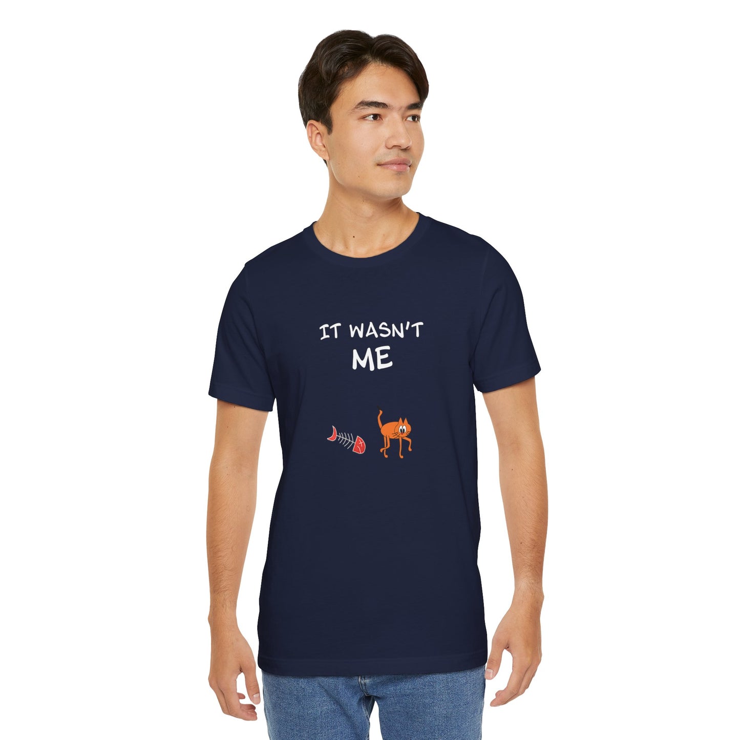 Leo The Cat Didn't Do It. Unisex Jersey Short Sleeve Tee
