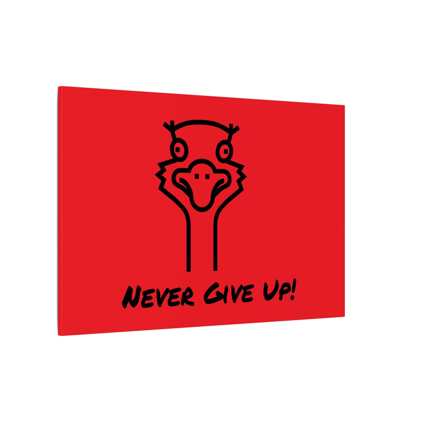 Oscar The Ostrich and JimmyV Never Gave Up. Canvas Gallery Wraps