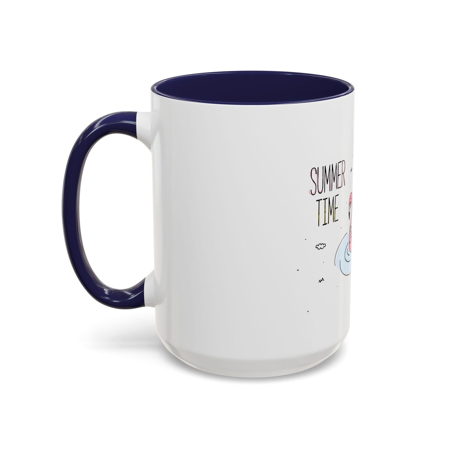 Jingles The Summertime Cat. Accent Coffee Mug, 11oz