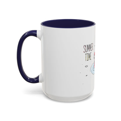 Jingles The Summertime Cat. Accent Coffee Mug, 11oz